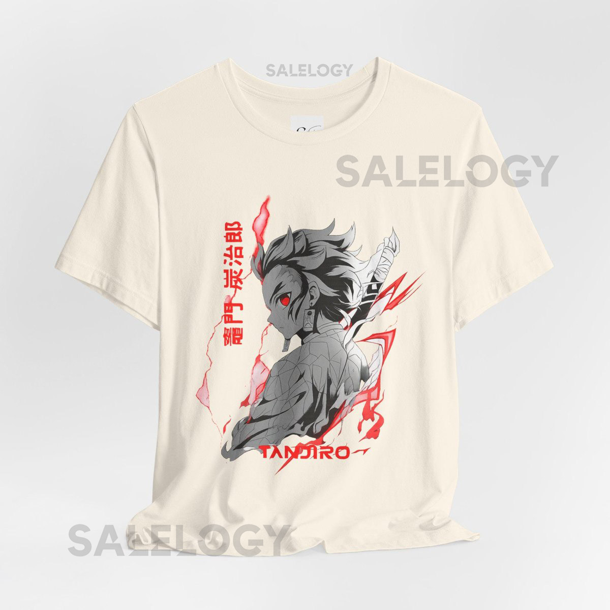 Japanese Flame Manga Tee Anime Fire Graphic T-Shirt_208