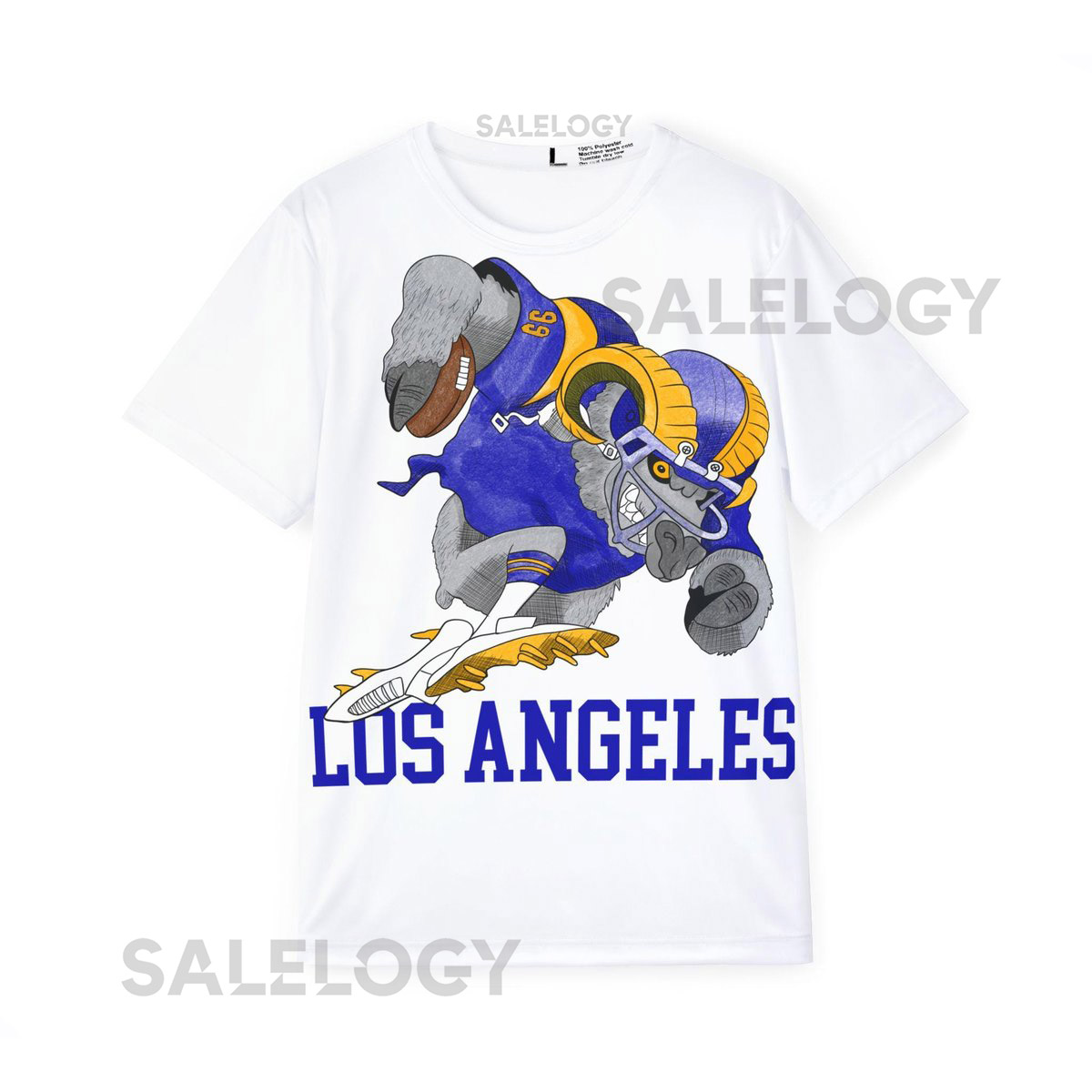 Men's Sports Jersey Vintage Los Angeles Rams T-shirt Retro Football Tee Athletic Wear Game Day Apparel_622