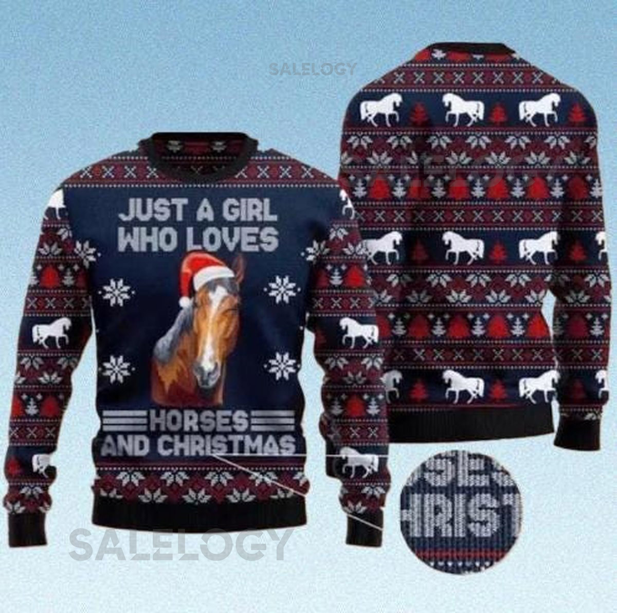 Horse Lover Ugly Christmas Sweater Festive Holiday Jumper Equestrian Xmas Sweatshirt Cozy Winter 2025