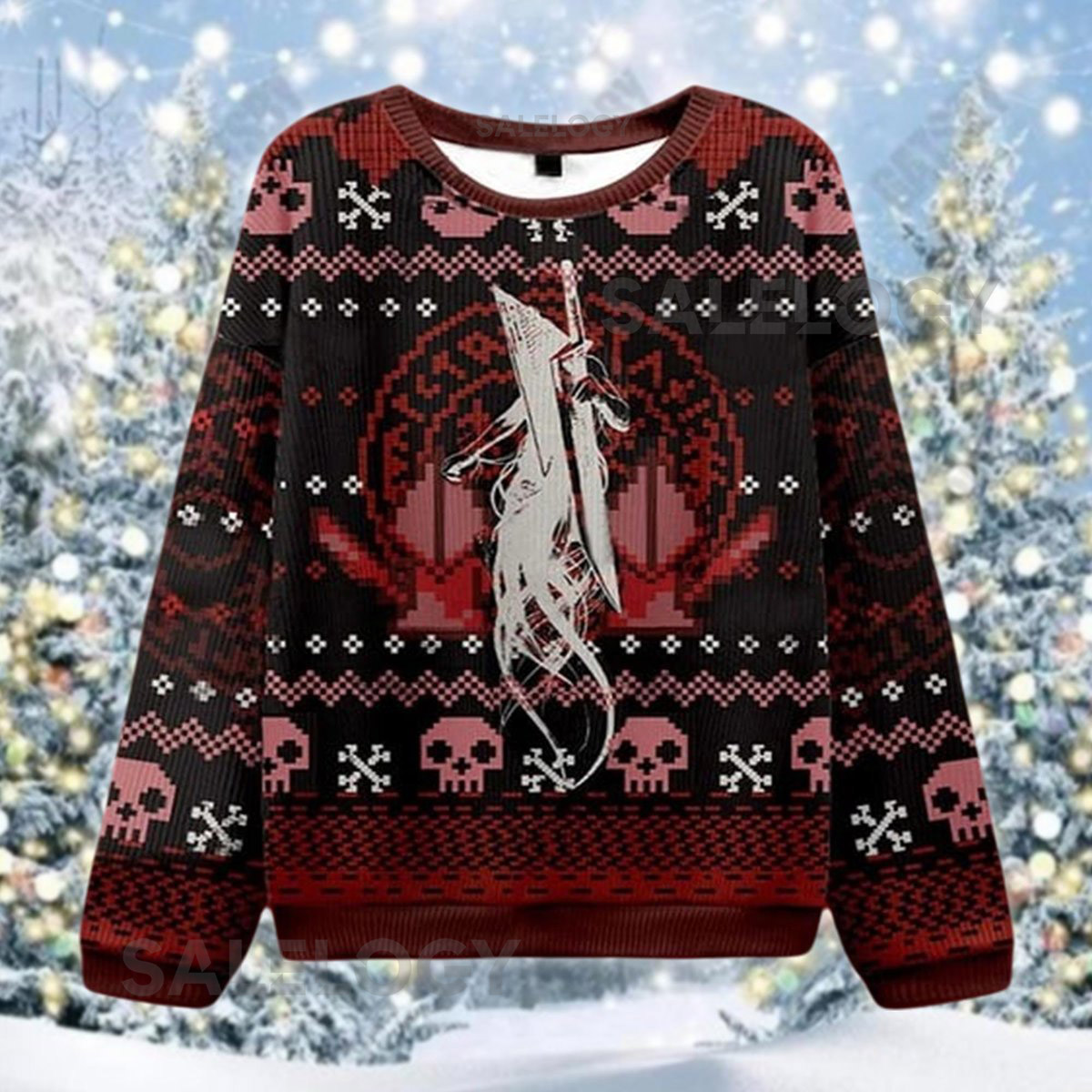 Pyramid Head Ugly Christmas Sweater Silent Hill Horror Game  Gaming Xmas Jumper Dark Festival Jumper Skull Holiday Shirt
