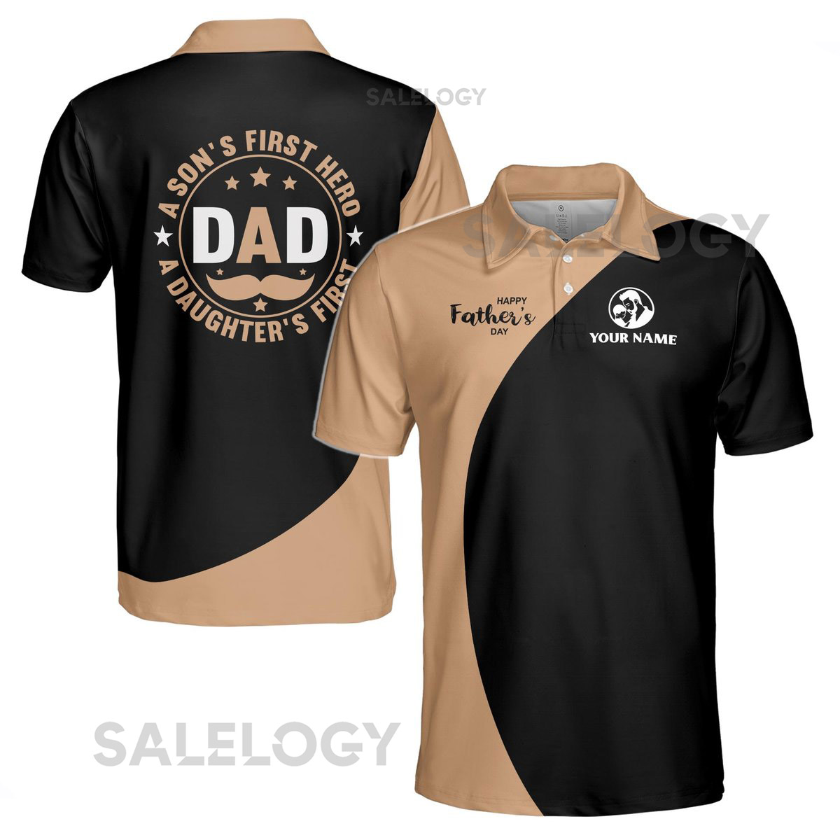 Custom 3D Print Polo Shirt Father39s Day Gift_17
