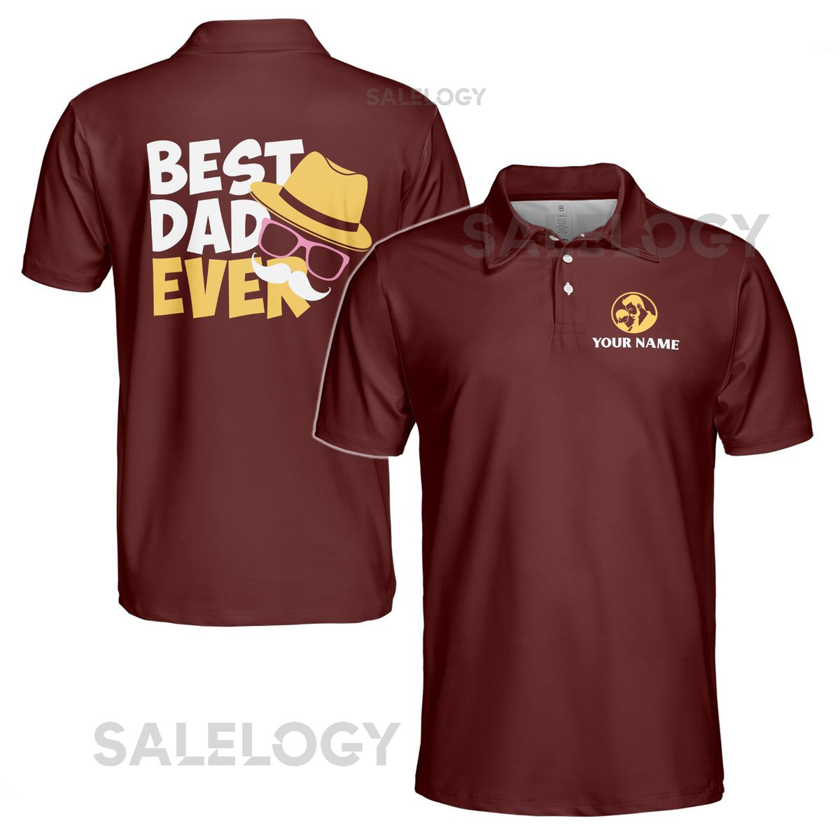 Customize Name Best Dad Ever Red 3D Men39s Polo Shirt S-5XL_259