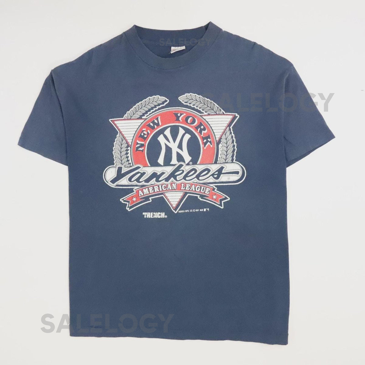 Vintage New York Yankees T-Shirt Size XL 1991 90s MLB_515