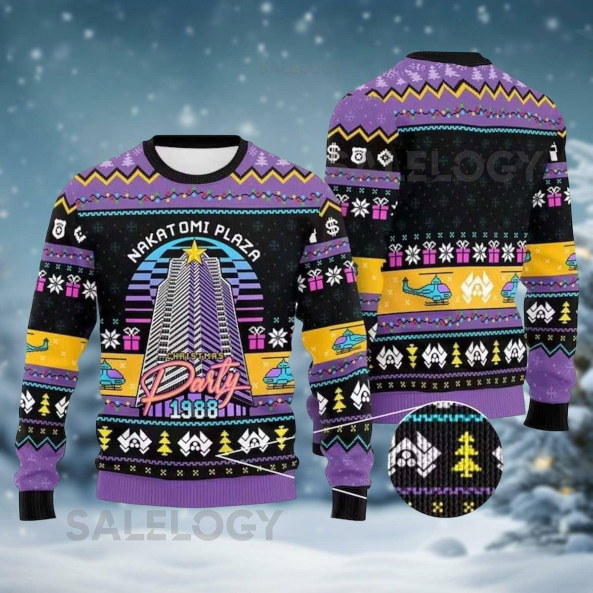 Fall Nakatomi Plaza Christmas Sweater Die Movie Holiday Sweater Woman Sweater Sweater Men Hans Gruber Xmas Sweater Christmas