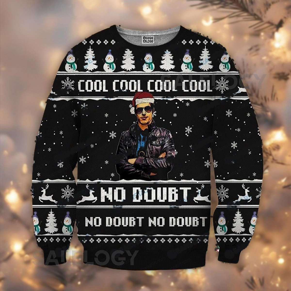 Cool Cool Cool No Doubt Ugly Christmas Sweater Funny TV Show Jumper Brooklyn Nine-Nine Fan Gift