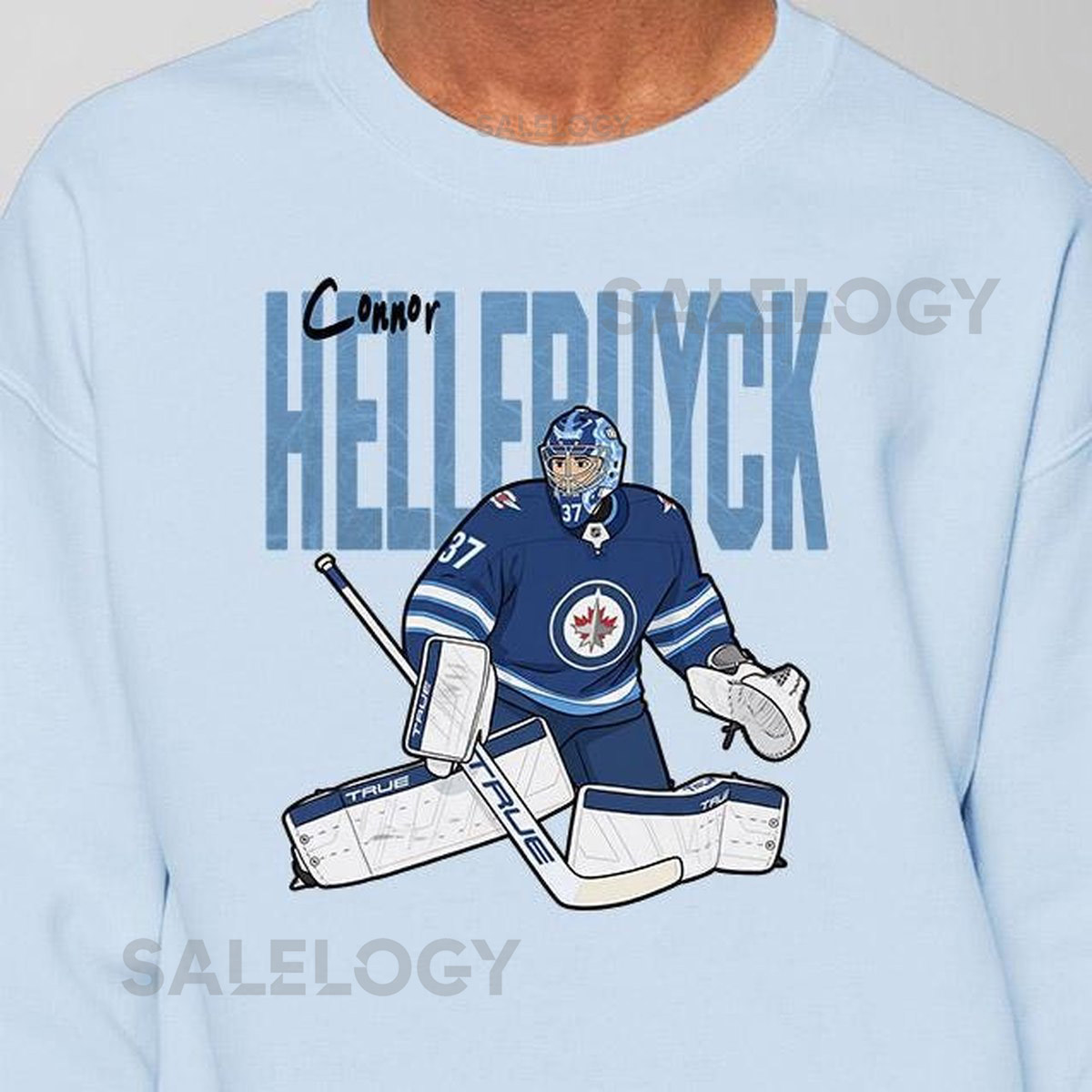 Connor Hellebuyck Winnipeg Jets Unisex Ice Hockey Fan T Shirt and Sweatshirt for Kids and Adults_119