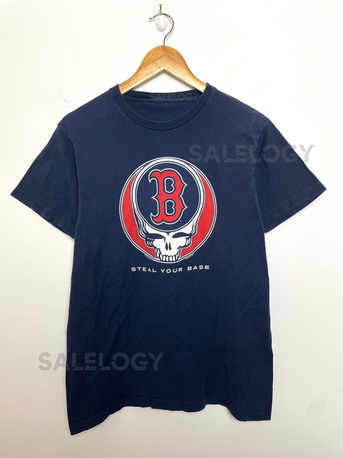 MLB Baseball Boston Red Sox Grateful Dead Steal Your Face Graphic Tee Shirt size adult Medium_467