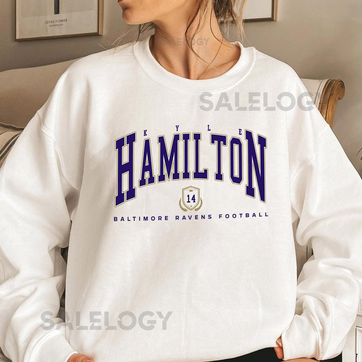 Kyle Hamilton Ravens Sweatshirt 14 Football Crewneck_743