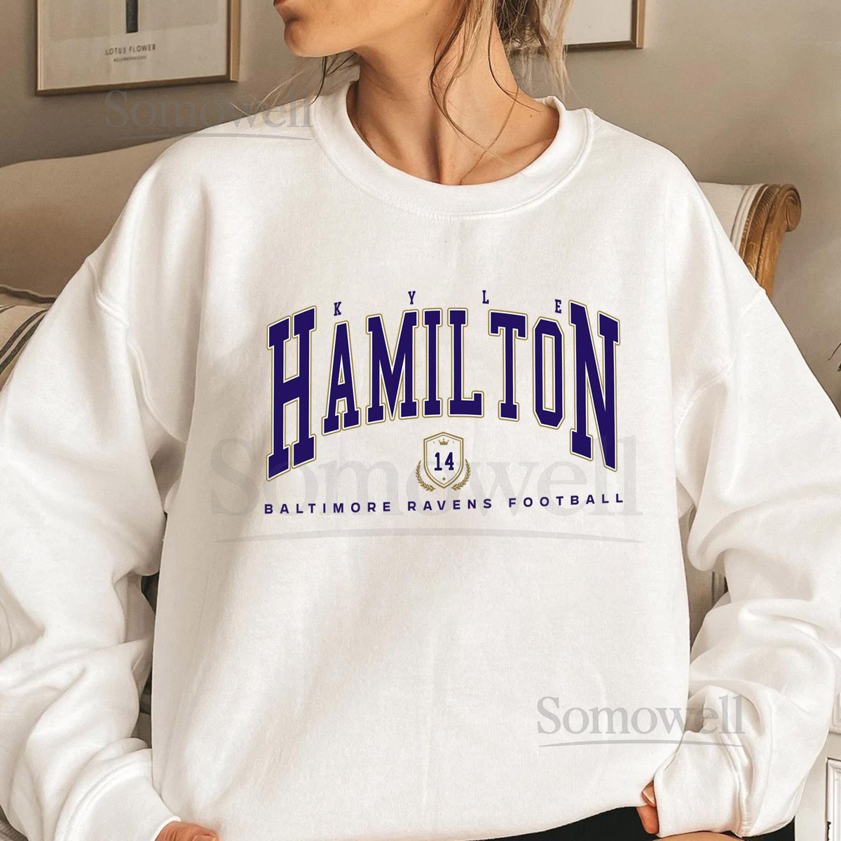 Kyle Hamilton Ravens Sweatshirt 14 Football Crewneck_743