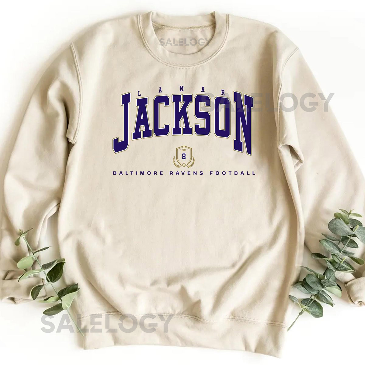 Lamar Jackson Ravens Sweatshirt 8 Football Crewneck Unisex_763