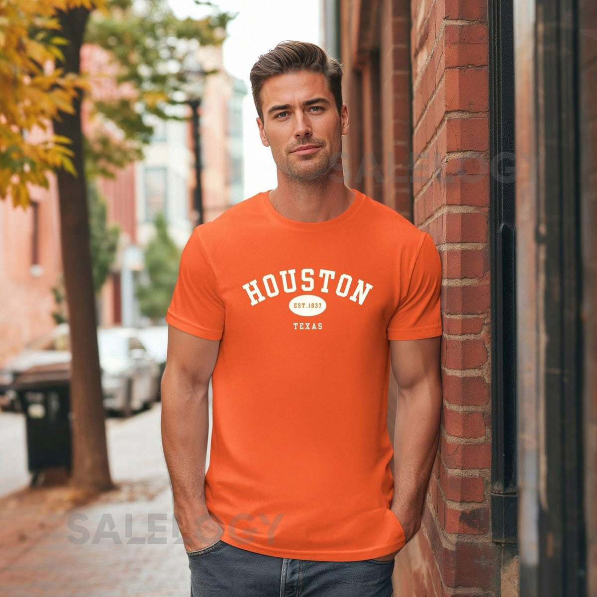 Vintage Style Houston Texas T-Shirt Sports-Inspired Cit_1031