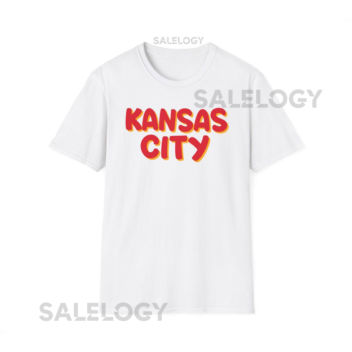 Kansas City Chiefs Bubble Letters T-Shirt Football Fan Apparel_254