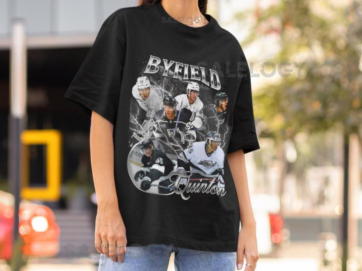 Quinton Byfield Shirt Vintage 90s Los Angeles Kings NHL Hockey Design Retro Bootleg Gift Classic Graphic Tee Unisex T-Shirt Limited Edition_358