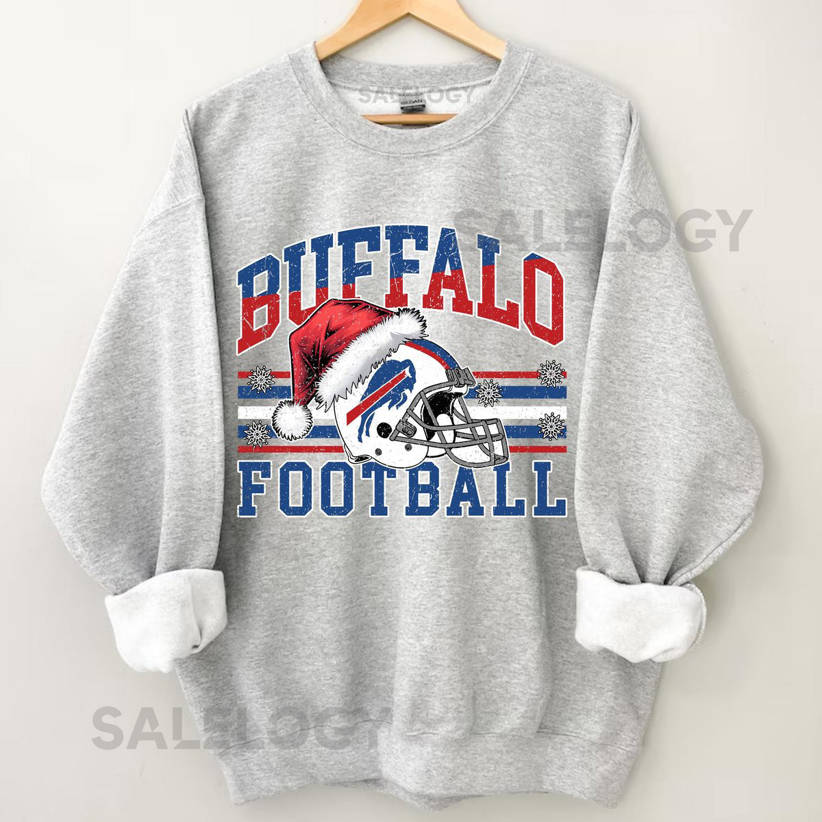Buffalo Bills Christmas SweatshirtT-shirtHoodieYouth Sweatshirt Santa Hat NFL Football Crewneck_228