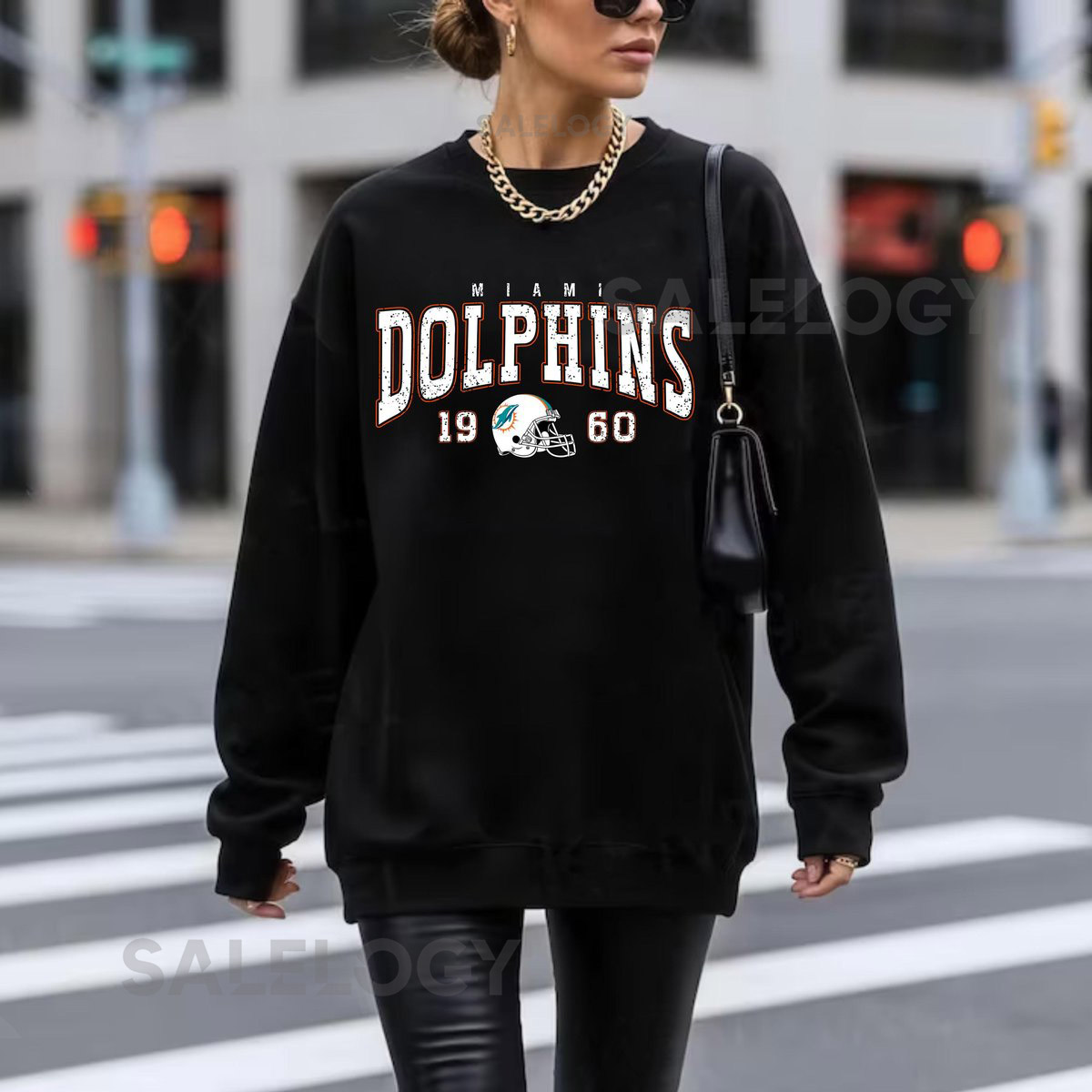 Vintage Miami Dolphins Sweatshirt 1960 Retro Football Crewneck_698
