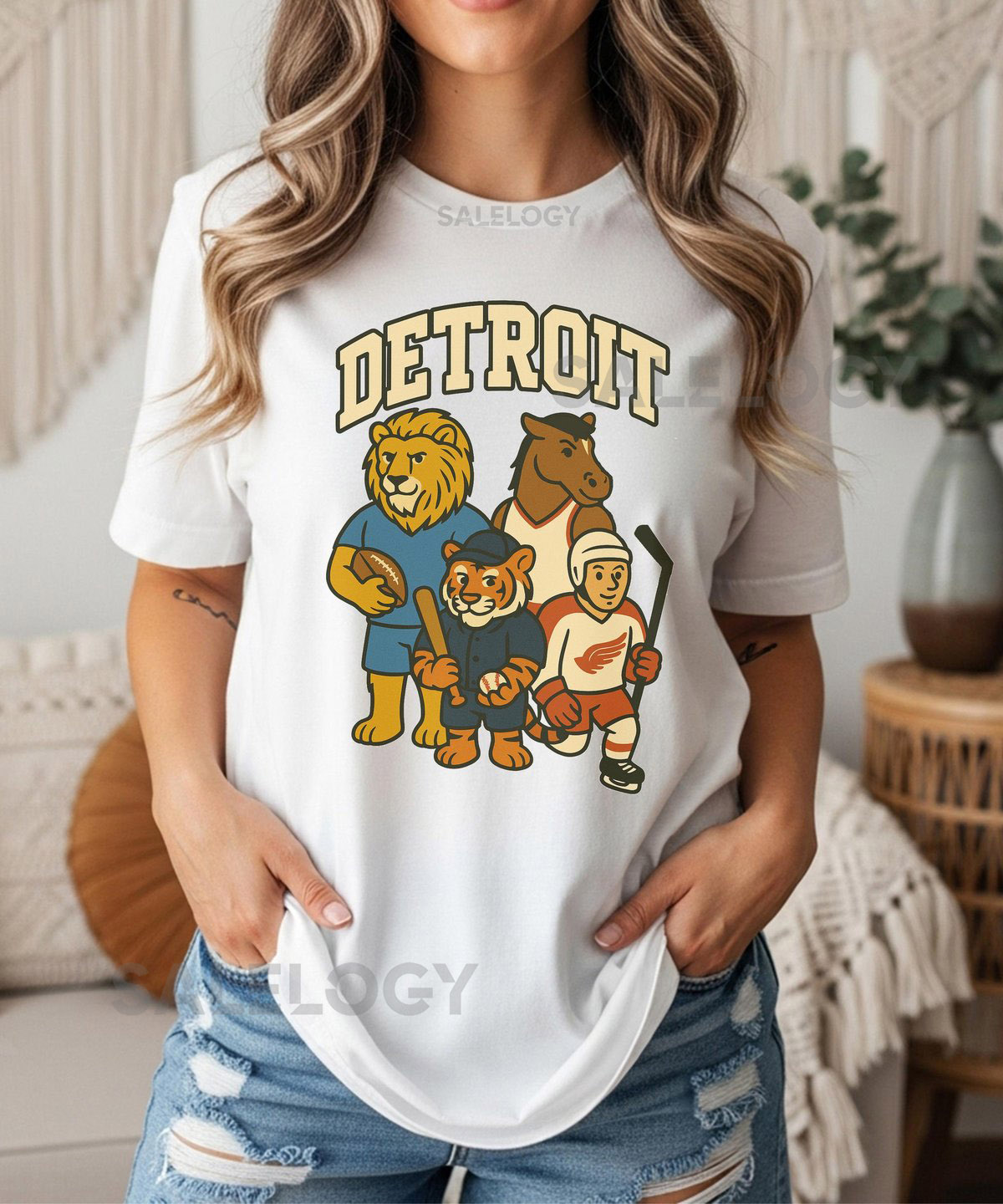 Vintage Detroit Sports Graphic Tee Retro City Pride Shirt Classic Athletic Mascot Design Unisex Streetwear Gift_719