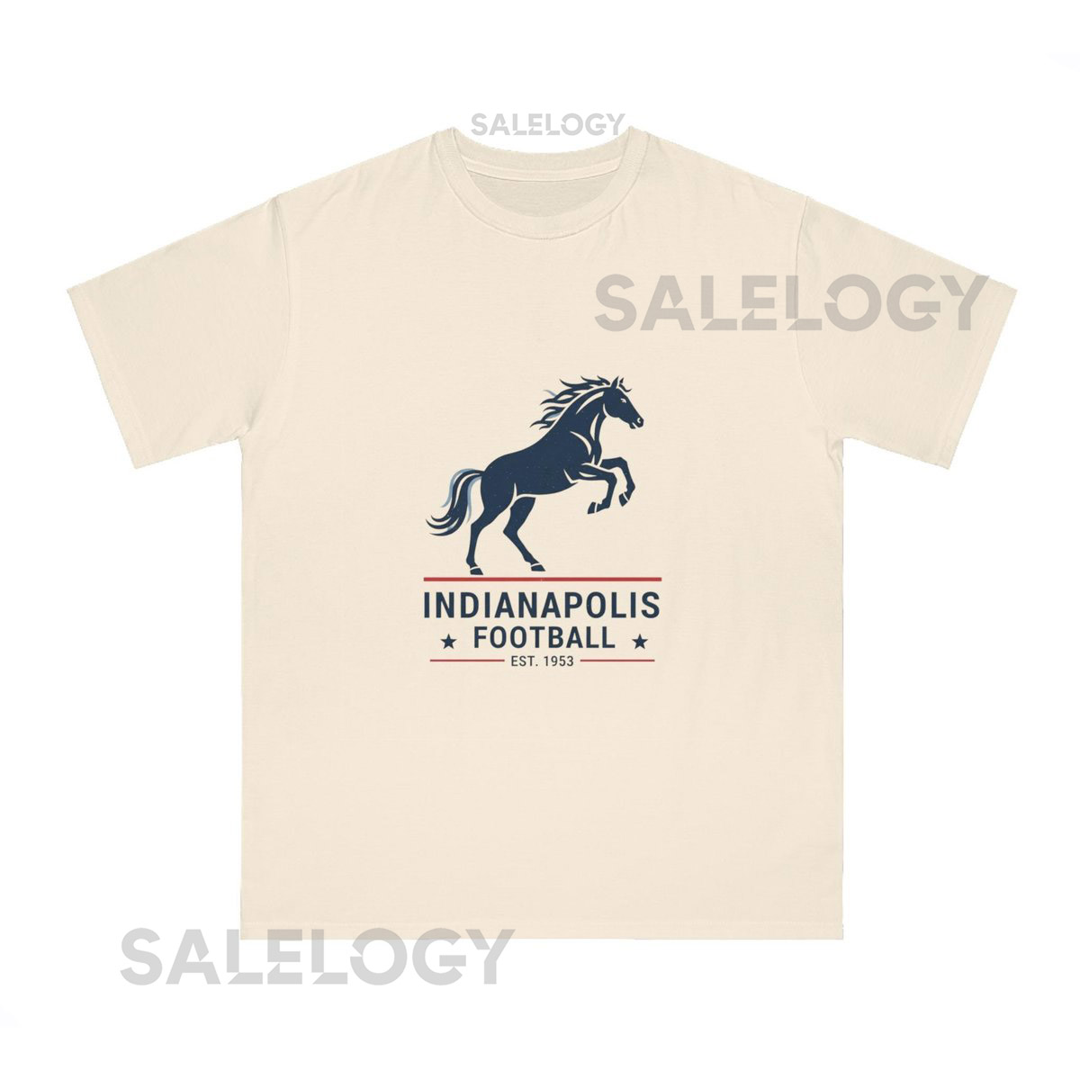 Indianapolis Football Horse 100 Organic Cotton T-Shirt Vintage Sports Tee Unisex Casual Wear Gifts for Football Fans Athletic A_504