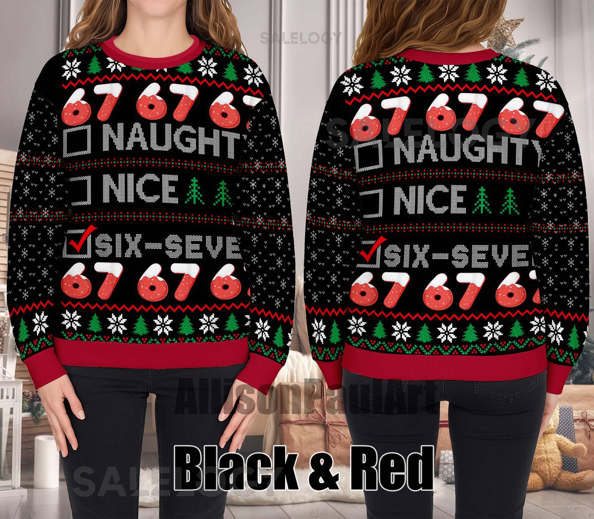 Gen Alpha Ugly Sweater Christmas Funny 6 7 Christmas costumes or parents Ugly Sweater