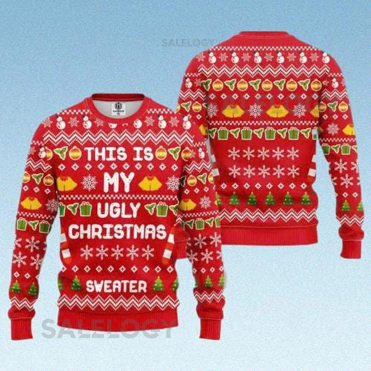 This Is My Ugly Christmas Sweater Funny Holiday Pullover Perfect Winter  for Friends Family