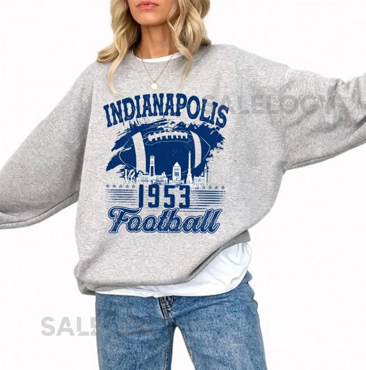 Indianapolis Football Sweatshirt Vintage Indianapolis 1953 Football T-Shirt Indianapolis Game Day Hoodie Football Sunday Unisex _522