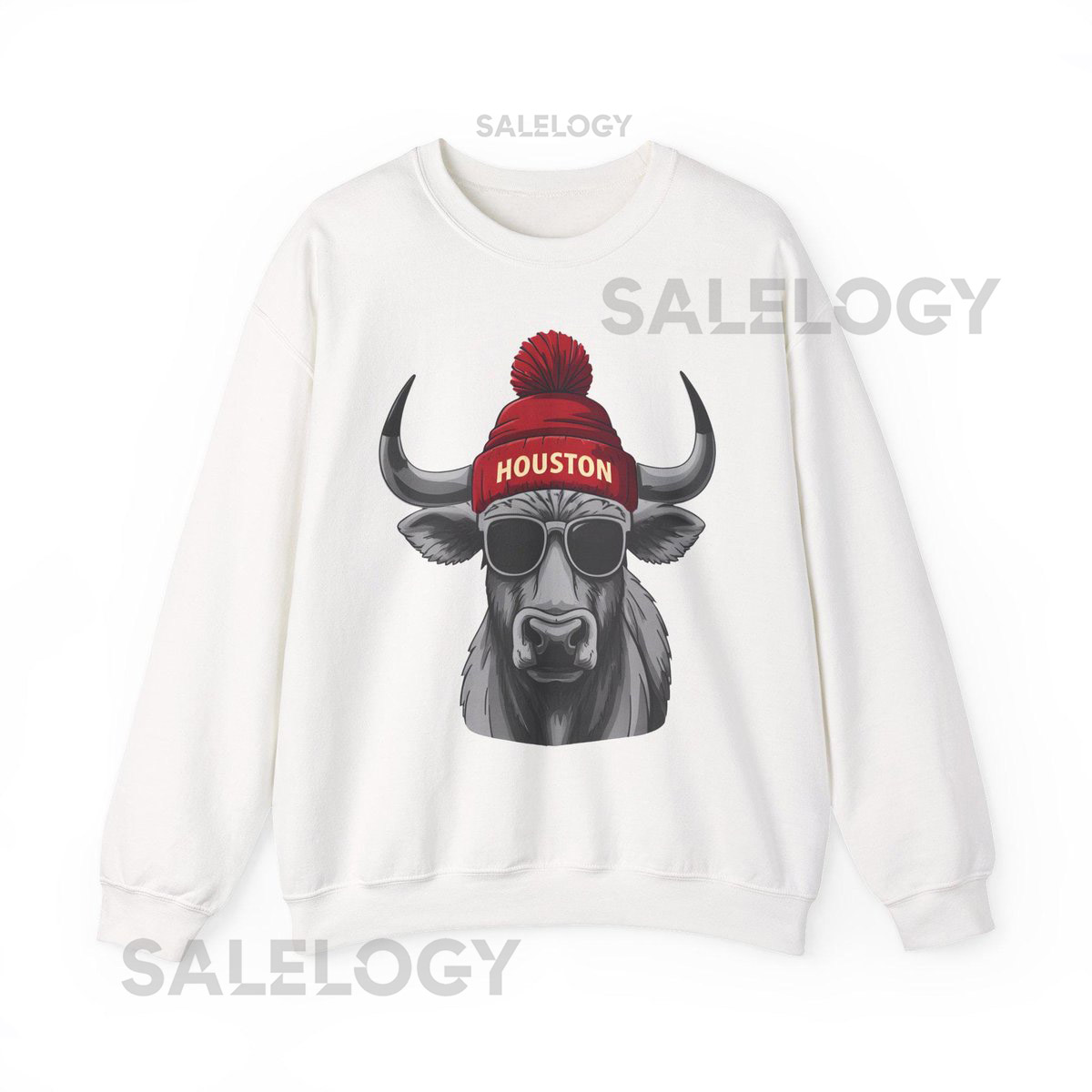 Houston Texans Bull Graphic Crewneck Swea_319