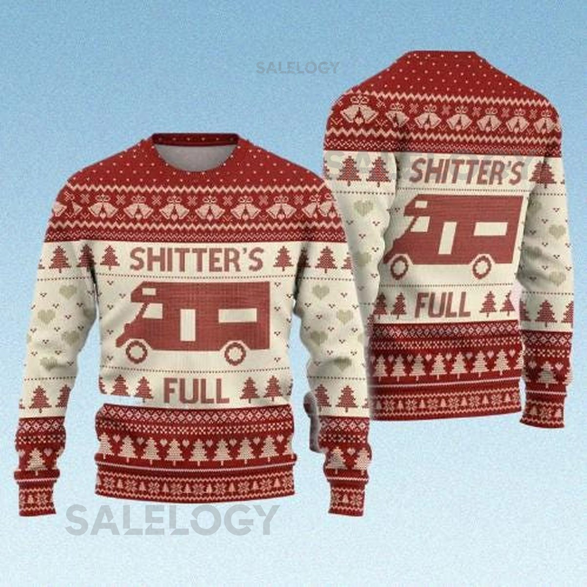 Funny Shitter Full Ugly Christmas Sweater Holiday Vacation Movie Inspired Jumper Christmas Family Shirt Festive Winter