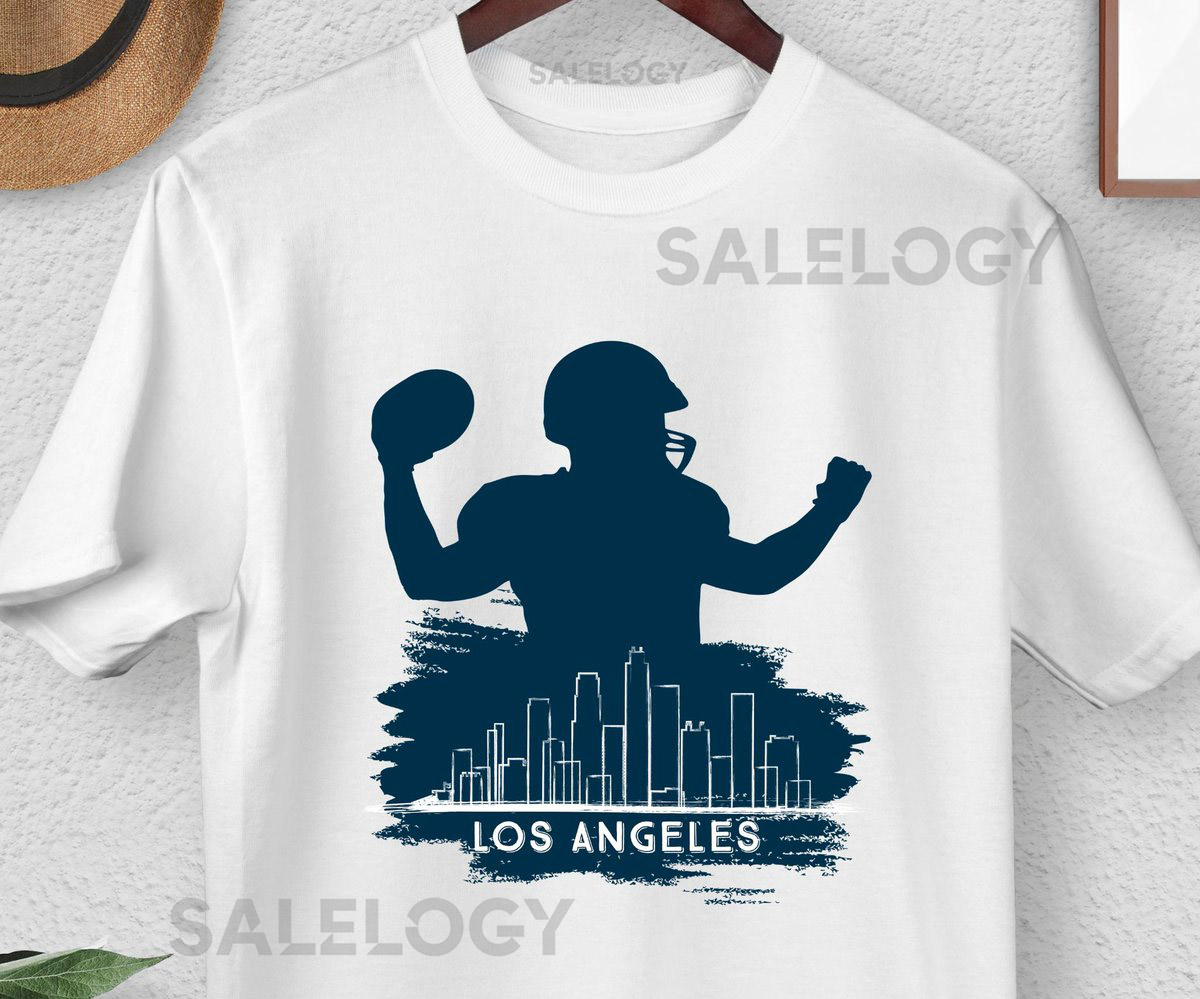 Los Angeles City Football T-Shirt - Unisex Heavy Cotton Tee LA Chargers Tee Super Bowl 2026 Shirt Sunday Football Apparel NFL Fan Tee_530