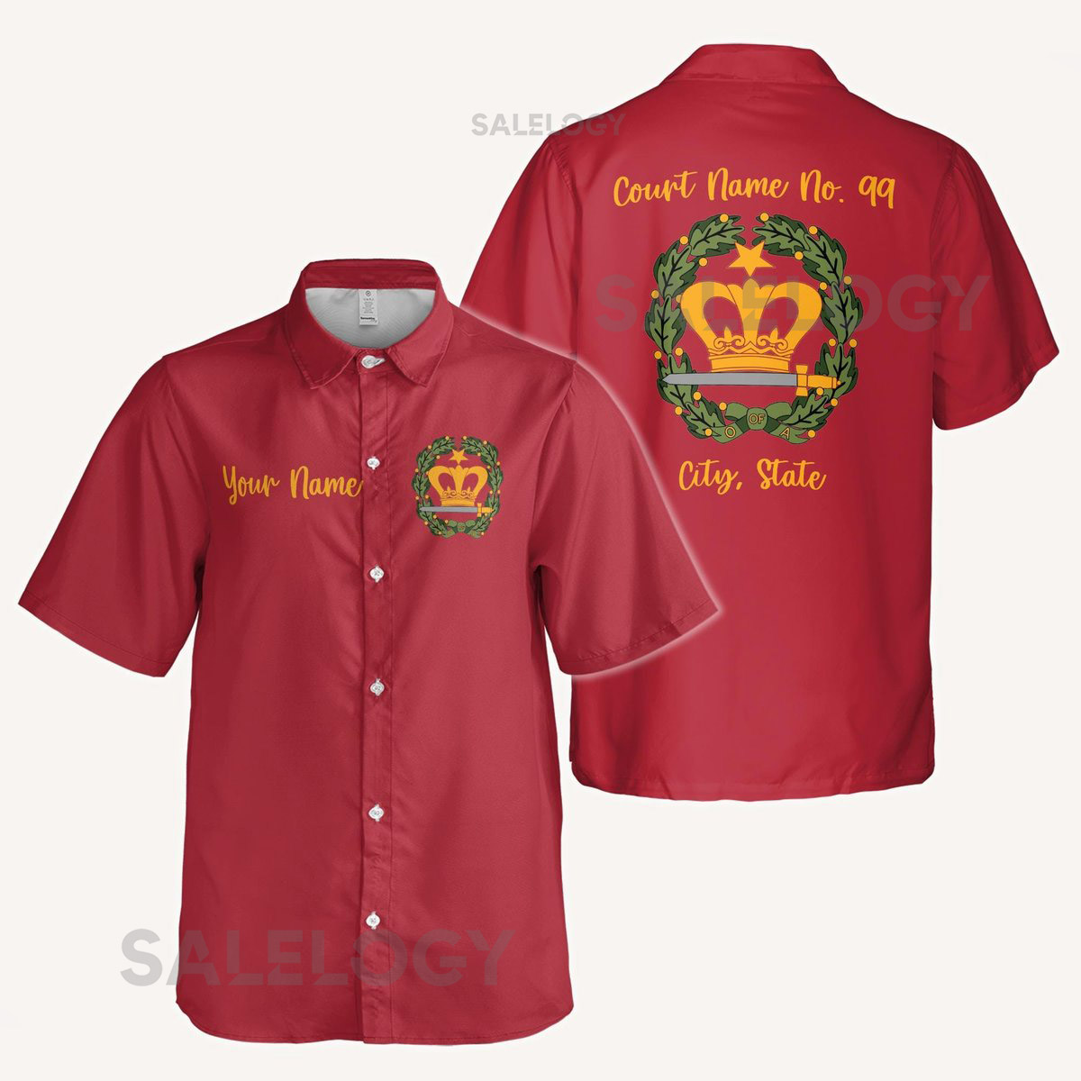 Customized Order of the Amaranth Ladies Button Down Shirt S-5XL_193