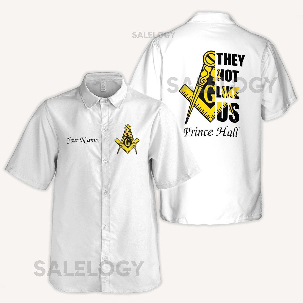 Customized Master Mason Prince Hall They Not Like Us Freemason Button Down Shirt S-5XL_177