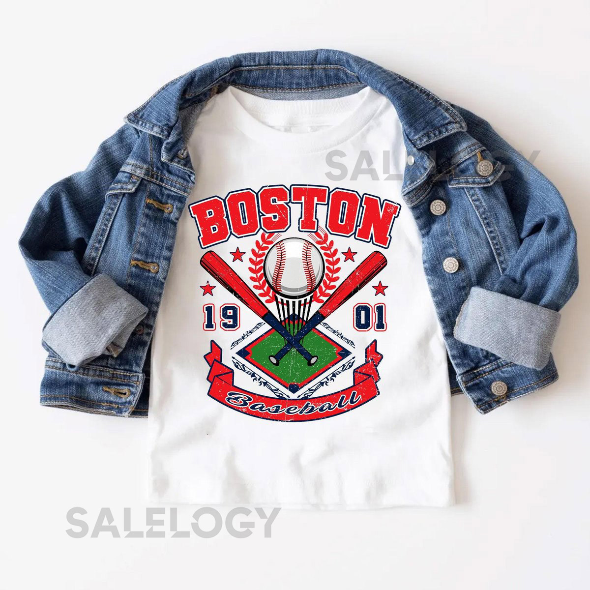 Vintage Boston Baseball Tee for Kids and Adults Retro Sport Fan Shirt Classic Athletic Top Everyday Casual Baseball Graphic Tee_658