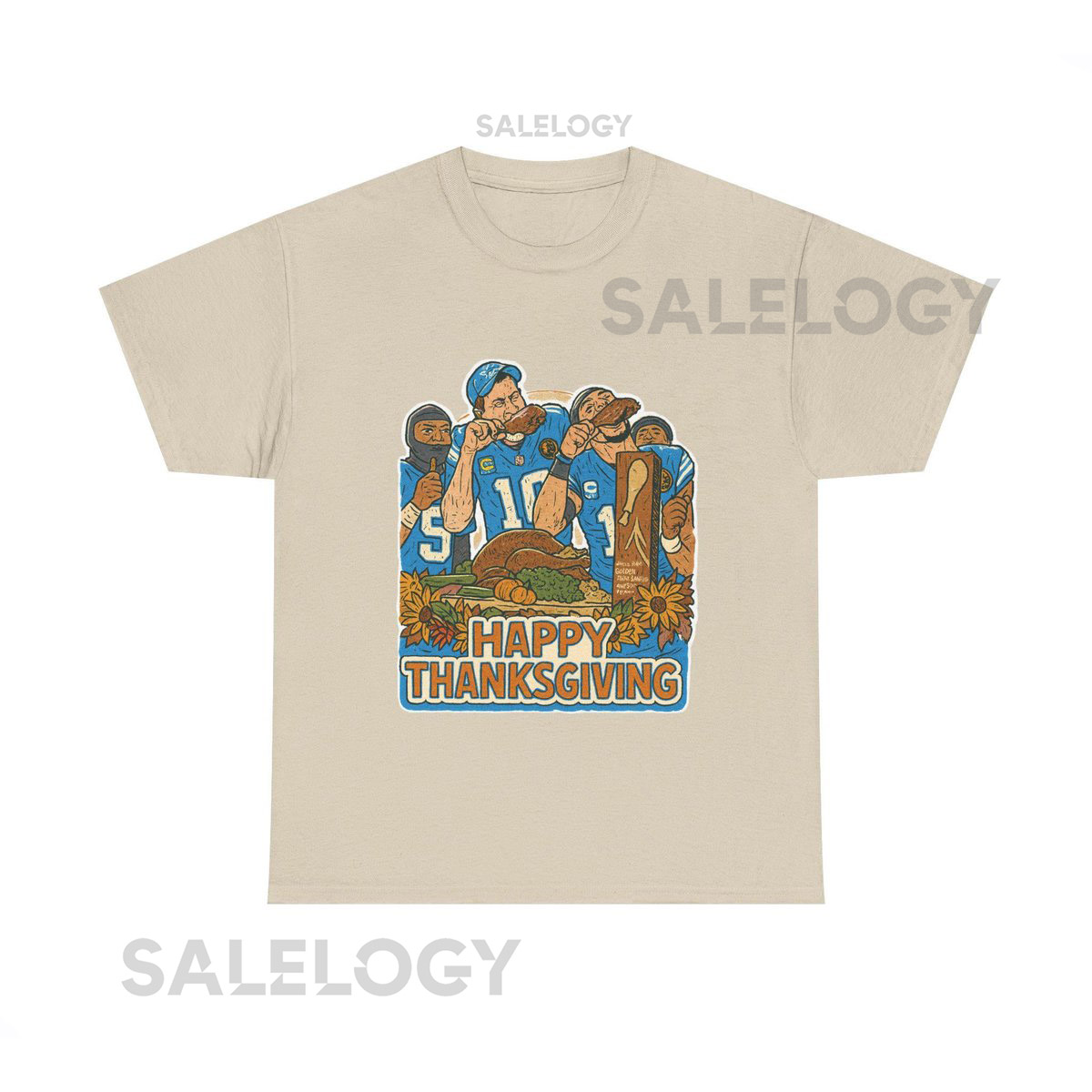 Detroit Football Thanksgiving Unisex Tee Shirt Turkey Day Team Spirit_154