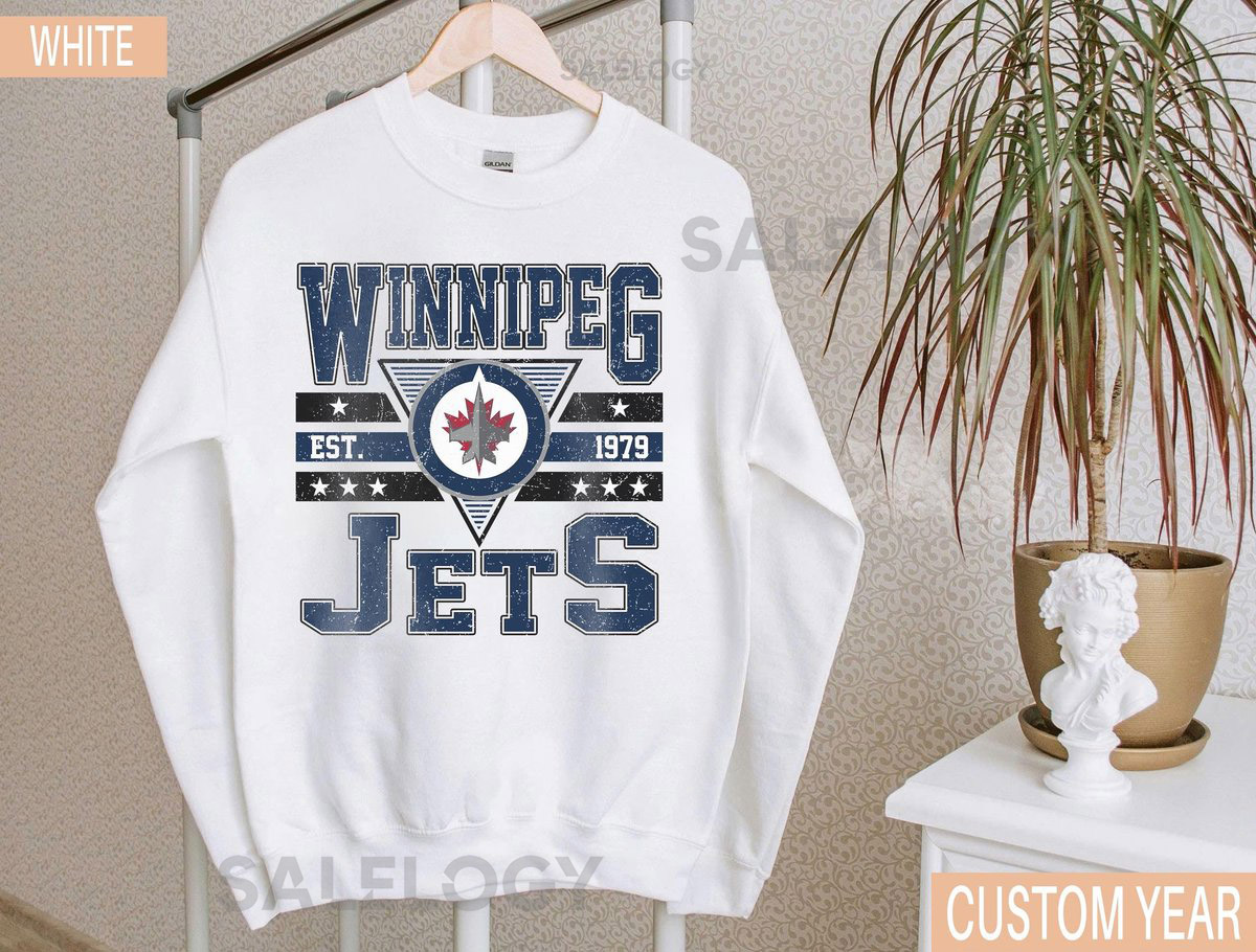 Winnipeg Jets Sweatshirt Vintage Winnipeg hockey shirt Winnipeg Hockey Crewneck Jets Hockey youth sweater Hockey Fan gift_818