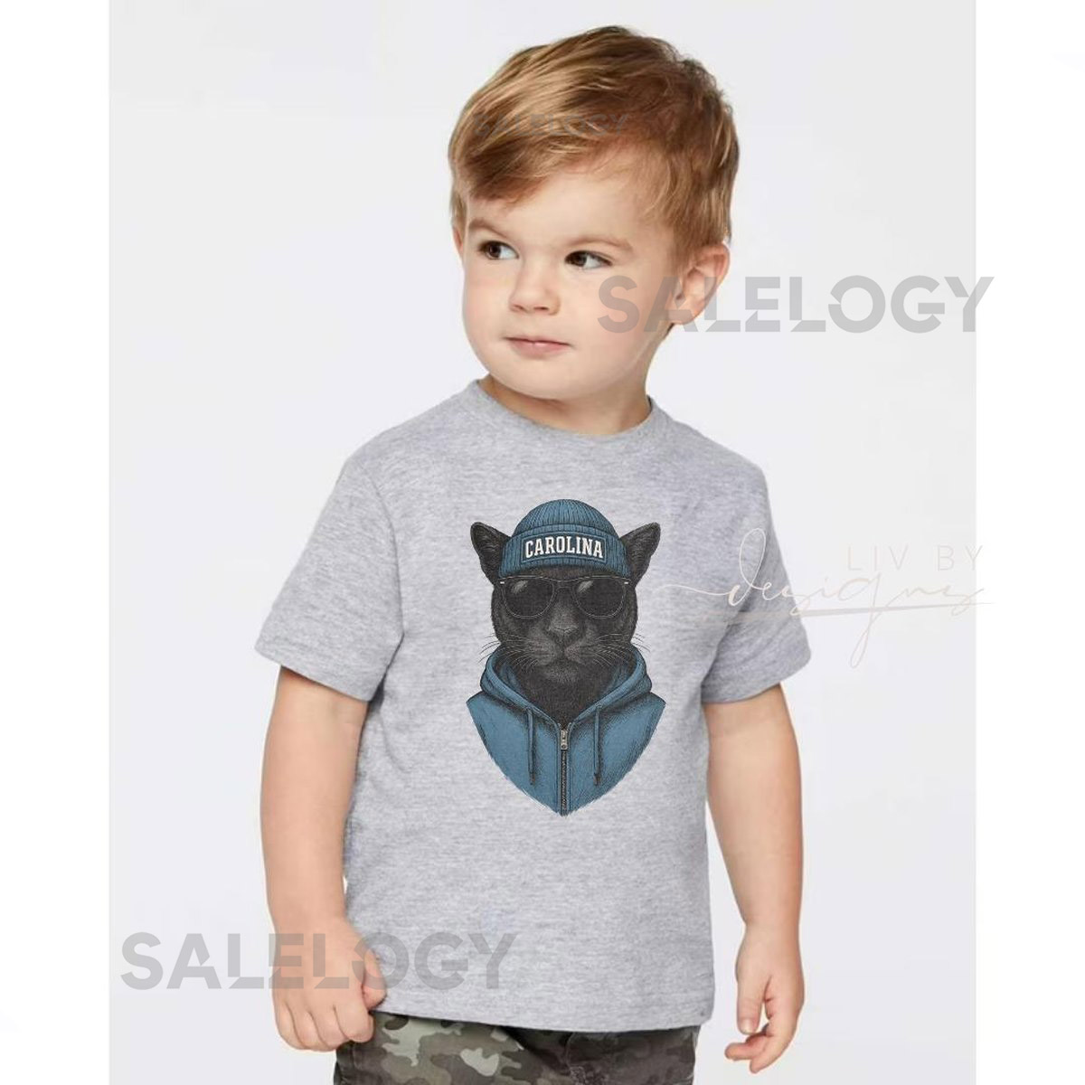 Carolina Panthers Youth Shirt Hoodie Crew Jerzees Ash Kids Sweatshirt Sublimated Football Top Game Day Youth Gift Boys Girls Tee_408