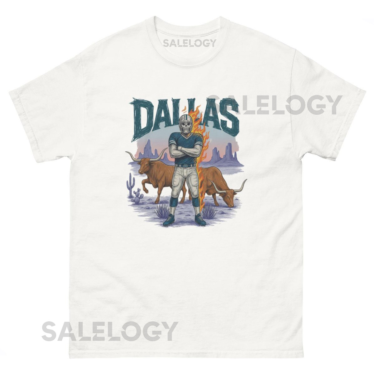 Dallas Football Retro Shirt Vintage Texas Team Graphic Cotton Unisex Tee_223