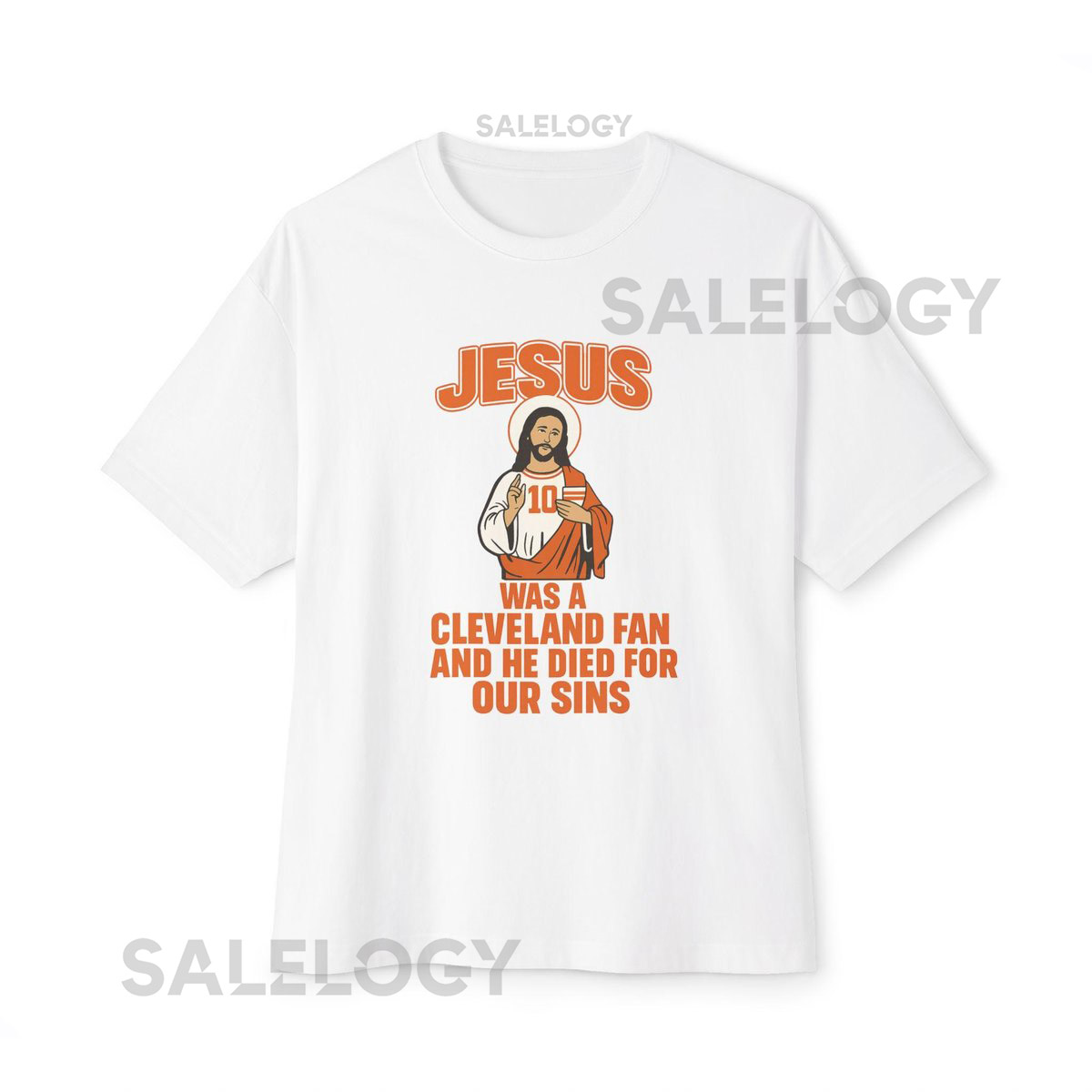 Jesus was a Cleveland Browns Vintage Shirt Unisex Oversized Boxy Tshirt NFL Apparel Gift Sports Fan Clothing_554