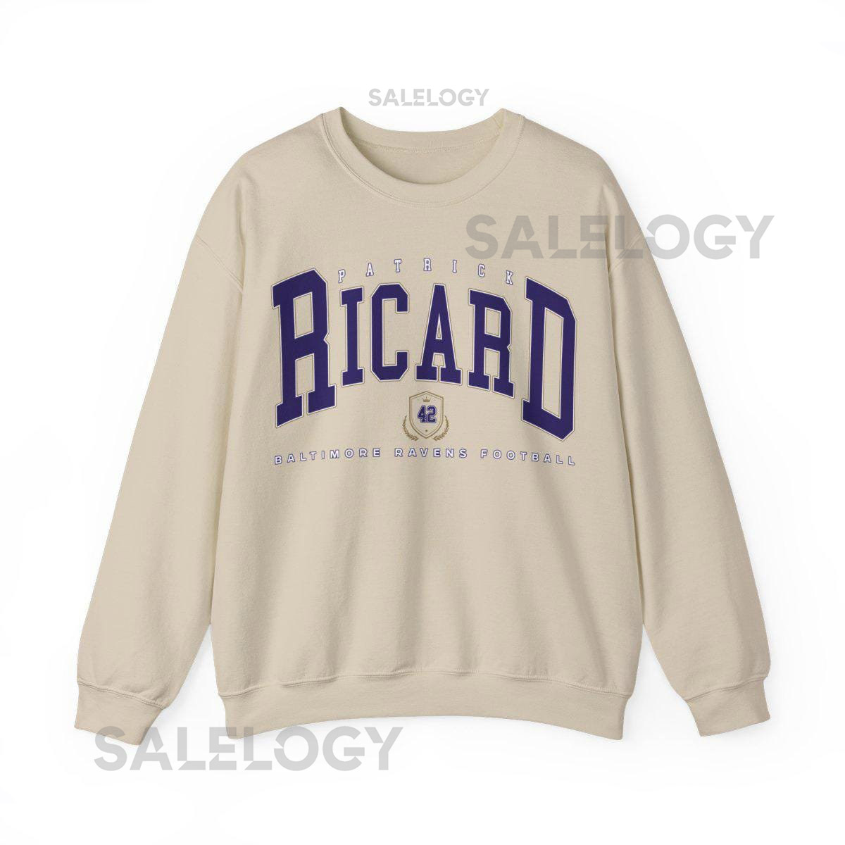 Patrick Ricard Crewneck Sweatshirt Vintage Baltimore Ravens Football Fan Merch Game Day Pullover Sweater Gift_824