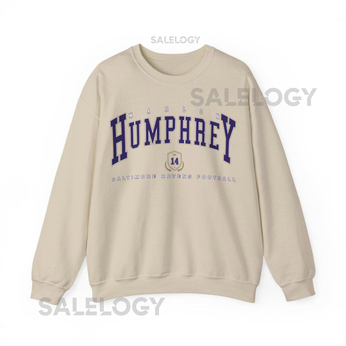 Marlon Humphrey Crewneck Sweatshirt Vintage Baltimore Ravens Football Fan Gear Cozy Unisex Gameday Pullover_787