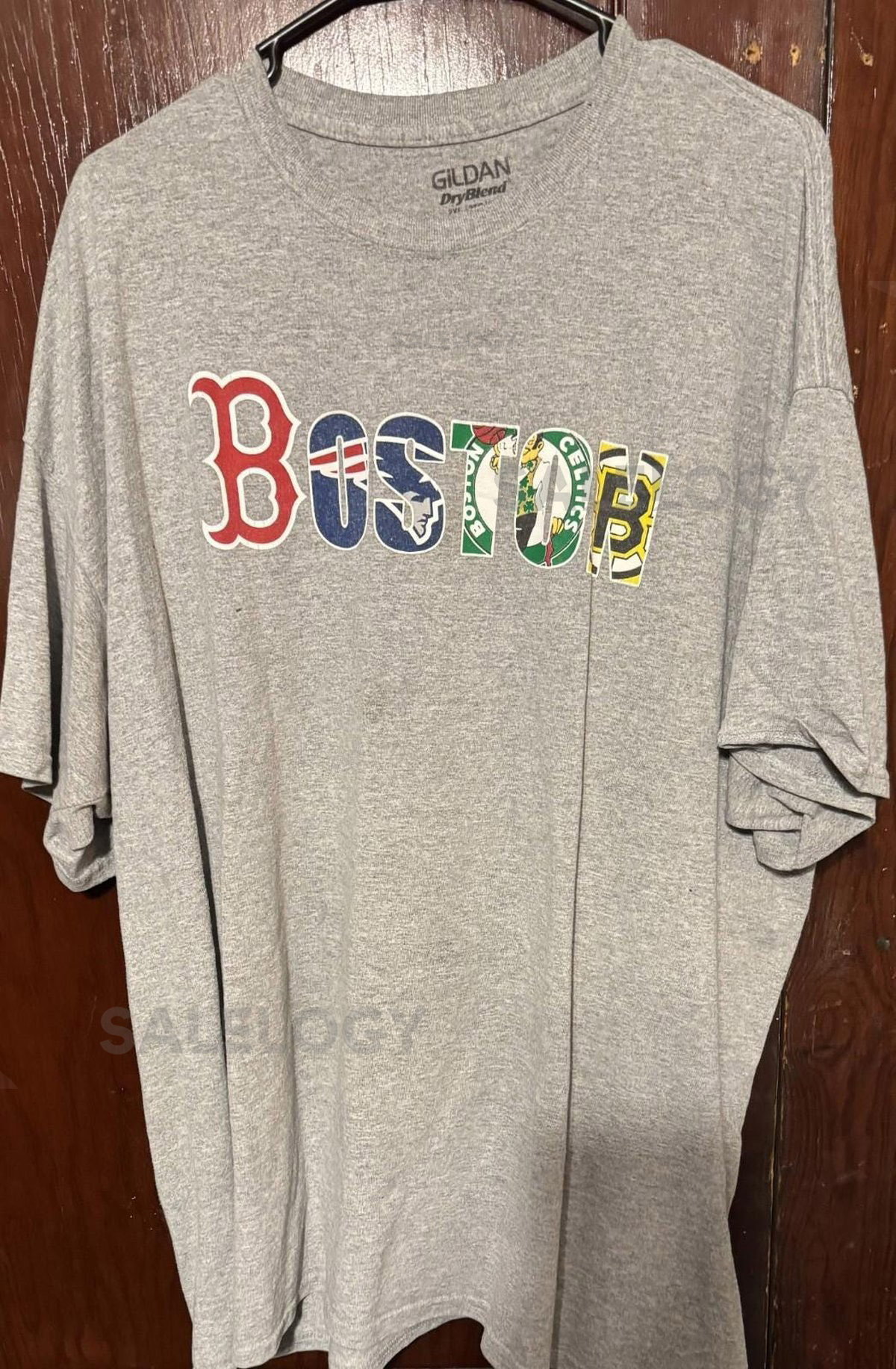 Boston Red Sox Bruins Celtics Patriots T-Shirt Men's Size 2XL Gray_197