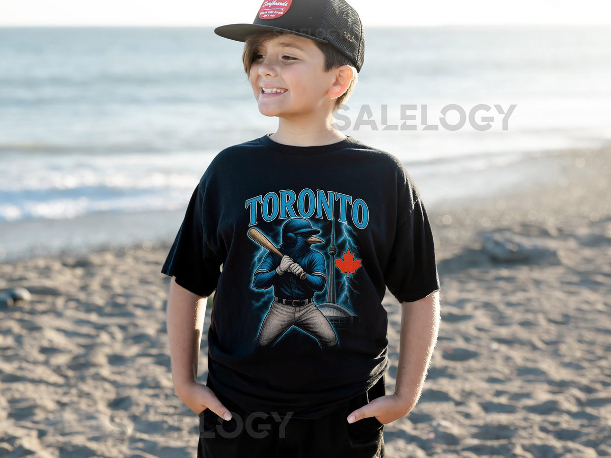 Bootleg Canadian Blue Jay Shirt for Child Toronto Fan Canada Youth T-Shirt for Baseball Lovers Canadian Tee for Kids Sports Enthusiasts_100