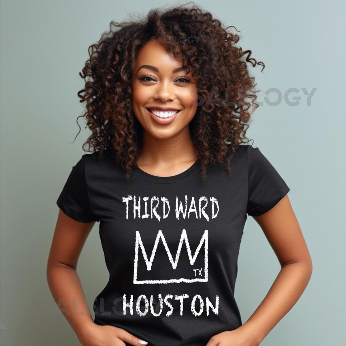 Third Ward Houston T-Shirt Graffiti Crown H-Town C_897