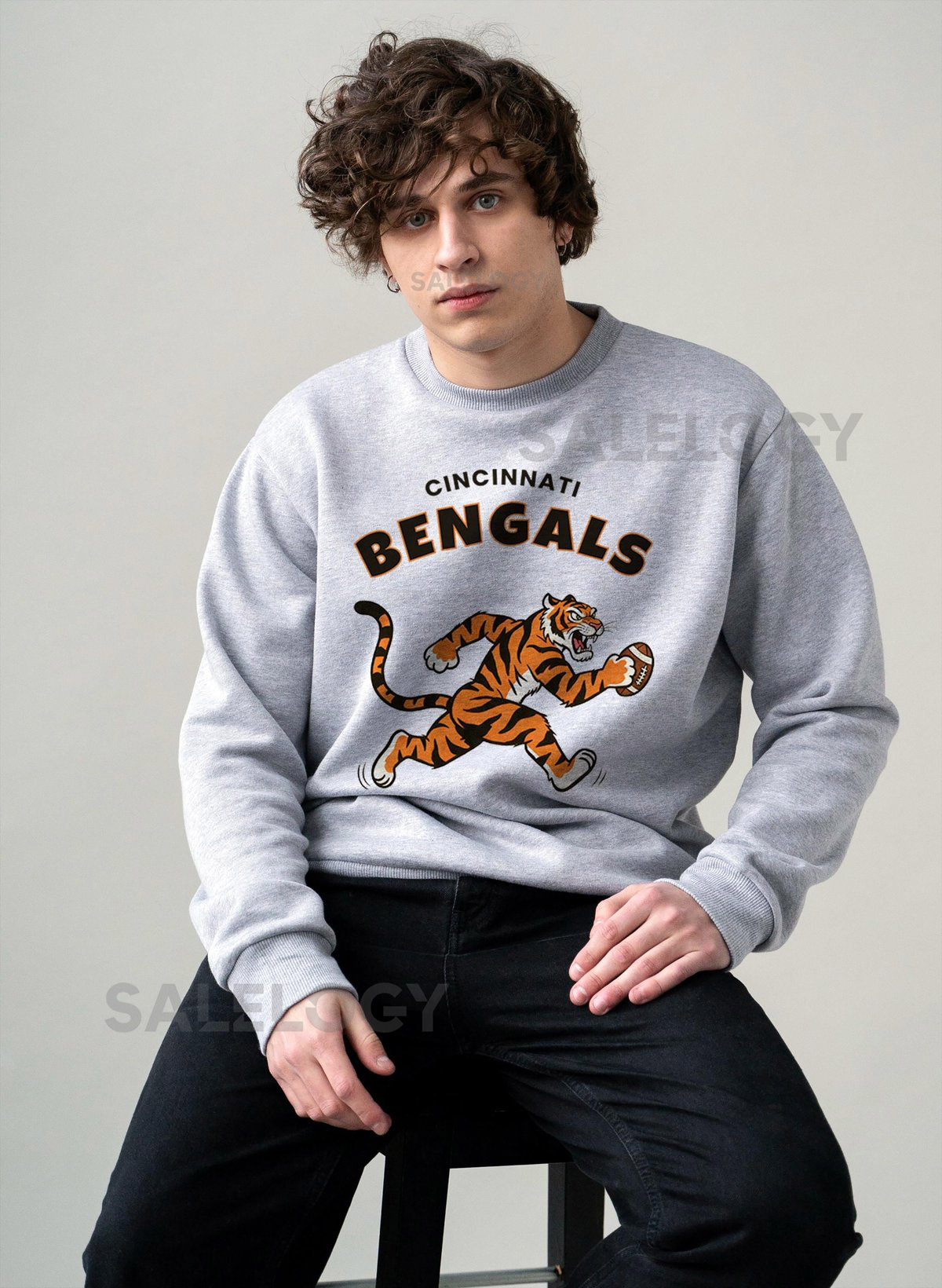 Cincinnati Bengals Crewneck Sweatshirt Unisex Football Fan Apparel_485