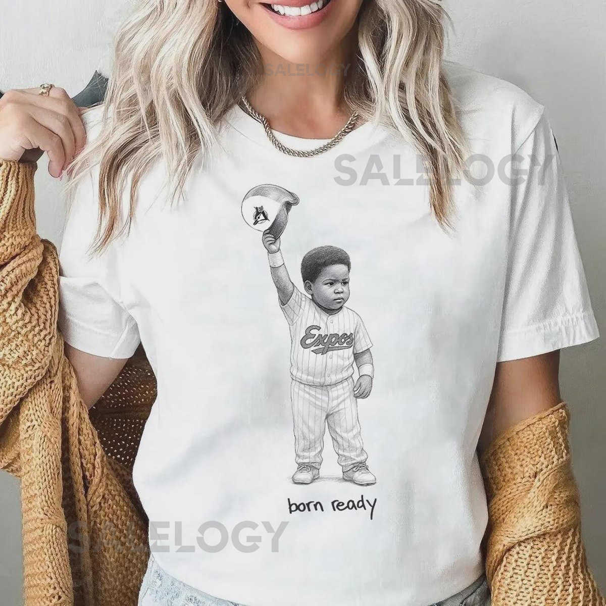 Born Ready Bo Bichette Unisex T-Shirt Born Ready Vladimir Guerrero Sweatshirt Born Ready Baby Baseball Tee Retro Expos Baby Shirt_106