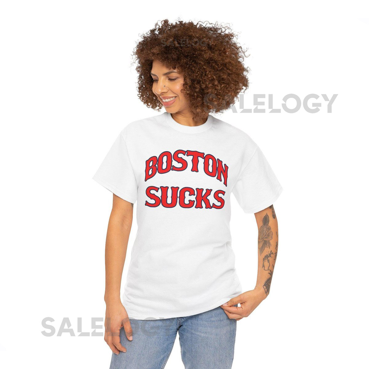 Boston Red Sox Sucks Unisex Cotton Tee Funny Graphic Tee Casual Wear Gift for Sports Fans Comfortable Everyday T-Shirt Smile More_204