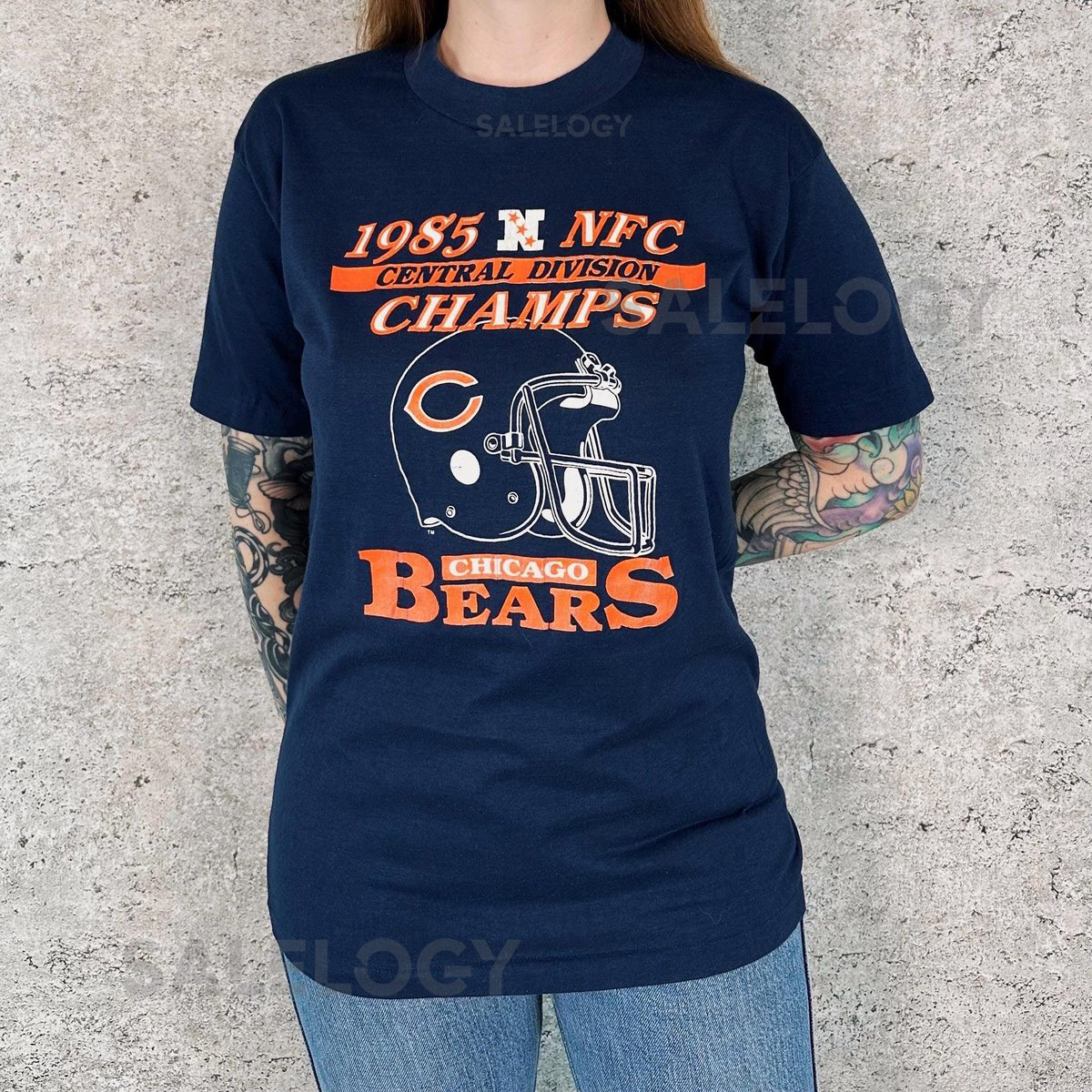 Chicago Bears Vintage 80's NFL Football Tee Shirt T-Shirt_447