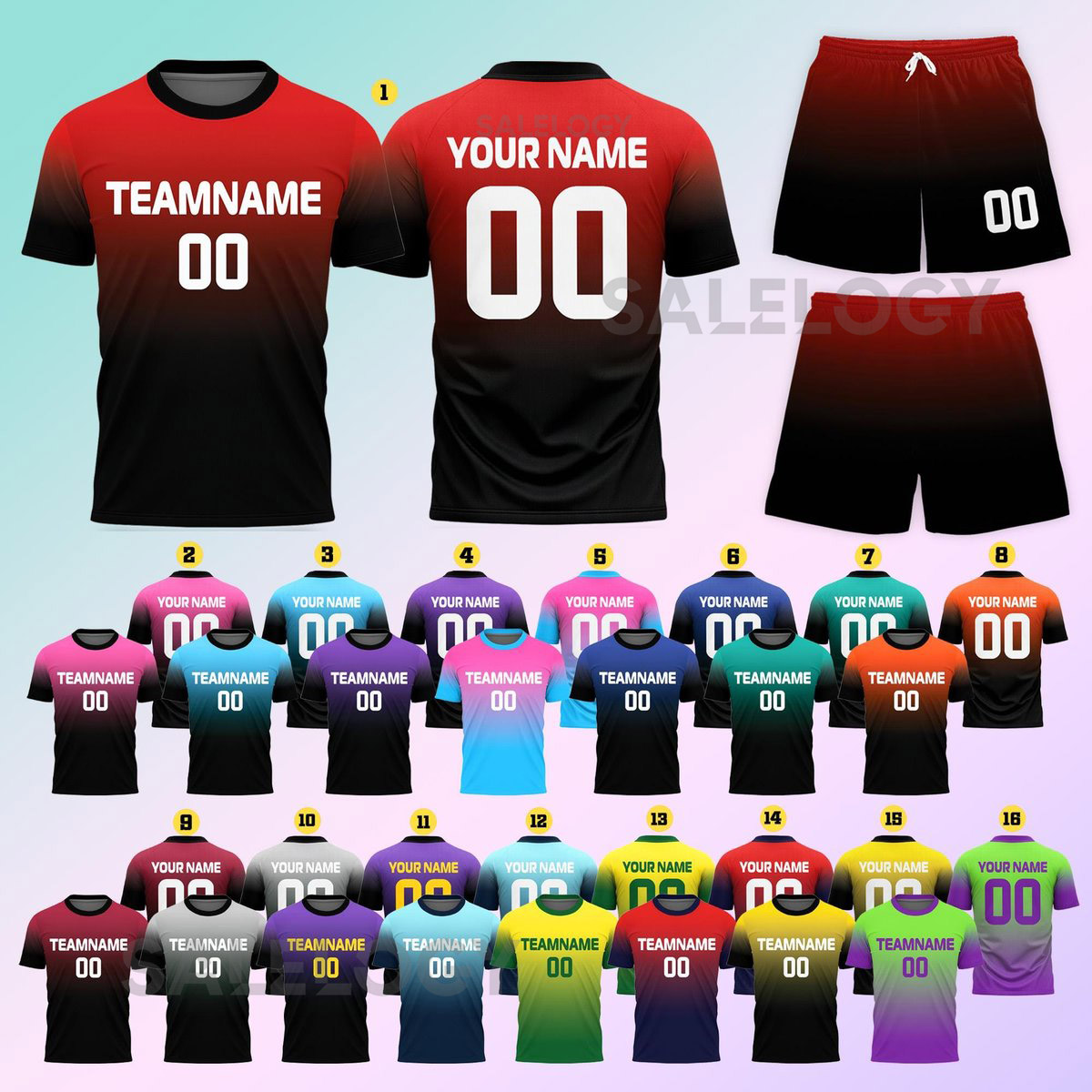 Personalized Team Name And Number Jersey Custom Adult Kid Youth Jersey Set Soccer Baseball Volleyball Team Outfit Athletic Uniform Shirt_598