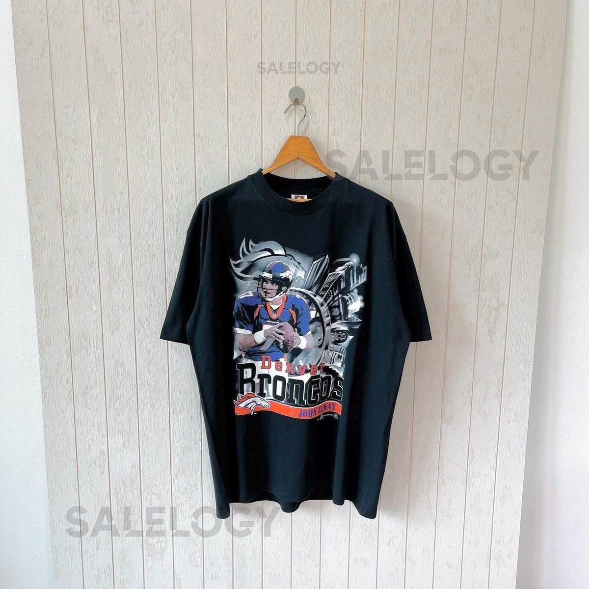 Vintage 1990s Denver Broncos T-Shirt NFL Cotton Park size XL_473