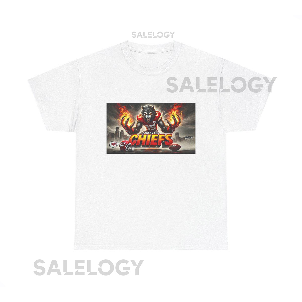 Fierce Kansas Chief Unisex Heavy Cotton Tee Football Fan Shirt Sports Enthusiast Gift Casual Streetwear Team Spirit Wear_143