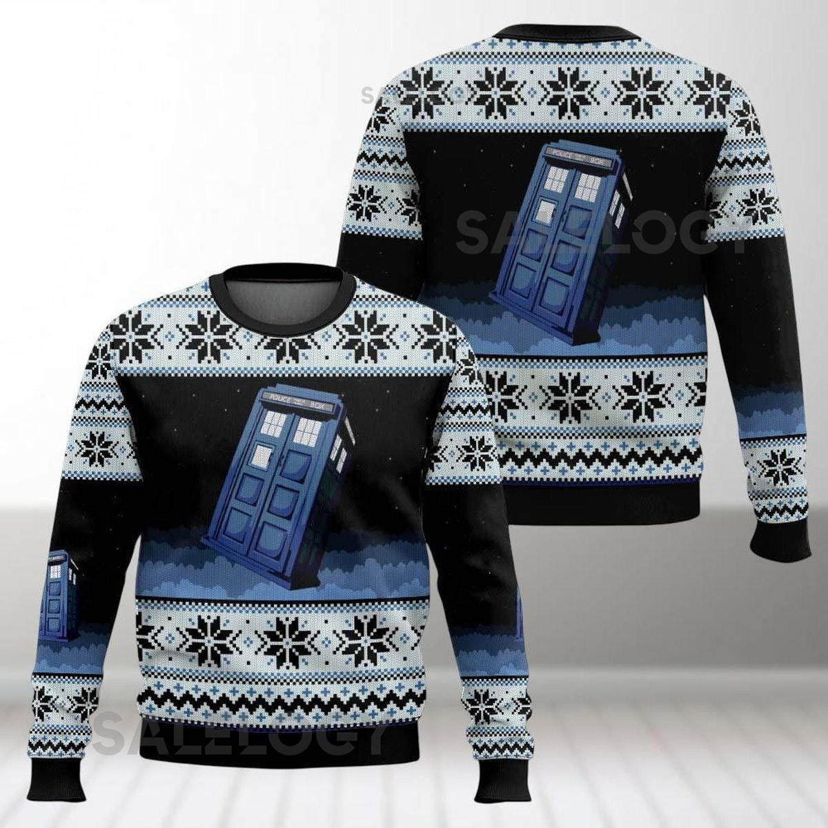 Police Box Doctor Who Christmas Ugly Sweater Doctor Who Xmas Sweatshirt  Kid Dr Who Tardis Holiday Sweater Xmas s