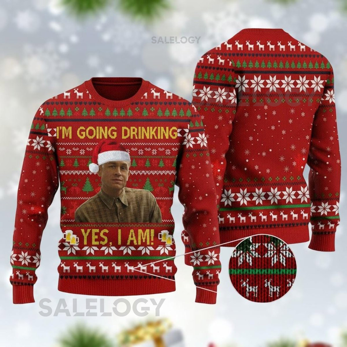 Charlie Hunnam Ed Gein I39m Going Drinking Yes I Am Christmas Sweater Charlie Hunnam Trendy Sweater Ugly Christmas Sweater Xmas Gifts