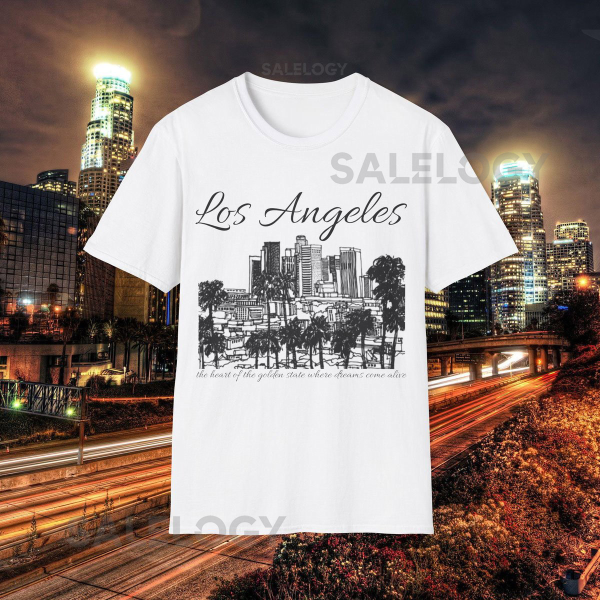 Los Angeles Vintage Style Graphic T-shirt Unisex Casual Streetwear Perfect for Travel Daywear Gift_318